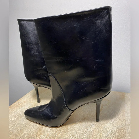 Stuart Weitzman rich leather stiletto boot / bootie size 5 black - Picture 6 of 11